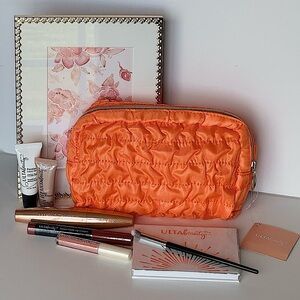 New✨Ulta Beauty 7 Piece Set Plus Vibrant Orange Makeup Bag